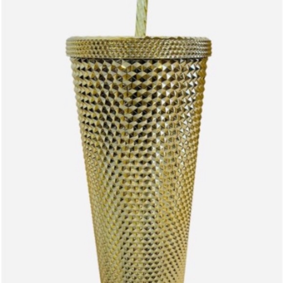 Starbucks Holiday 2022 Tumbler Gold Studded 24 oz Venti New Xmas Drink Glam - Picture 4 of 4